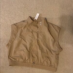 Tan Sleeveless Crop Top